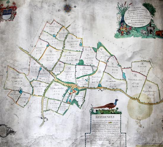 A Maps Menfuration of a Meffuage Buildings and Lands calld Thornden, 1775... 31 x 39in. unframed.